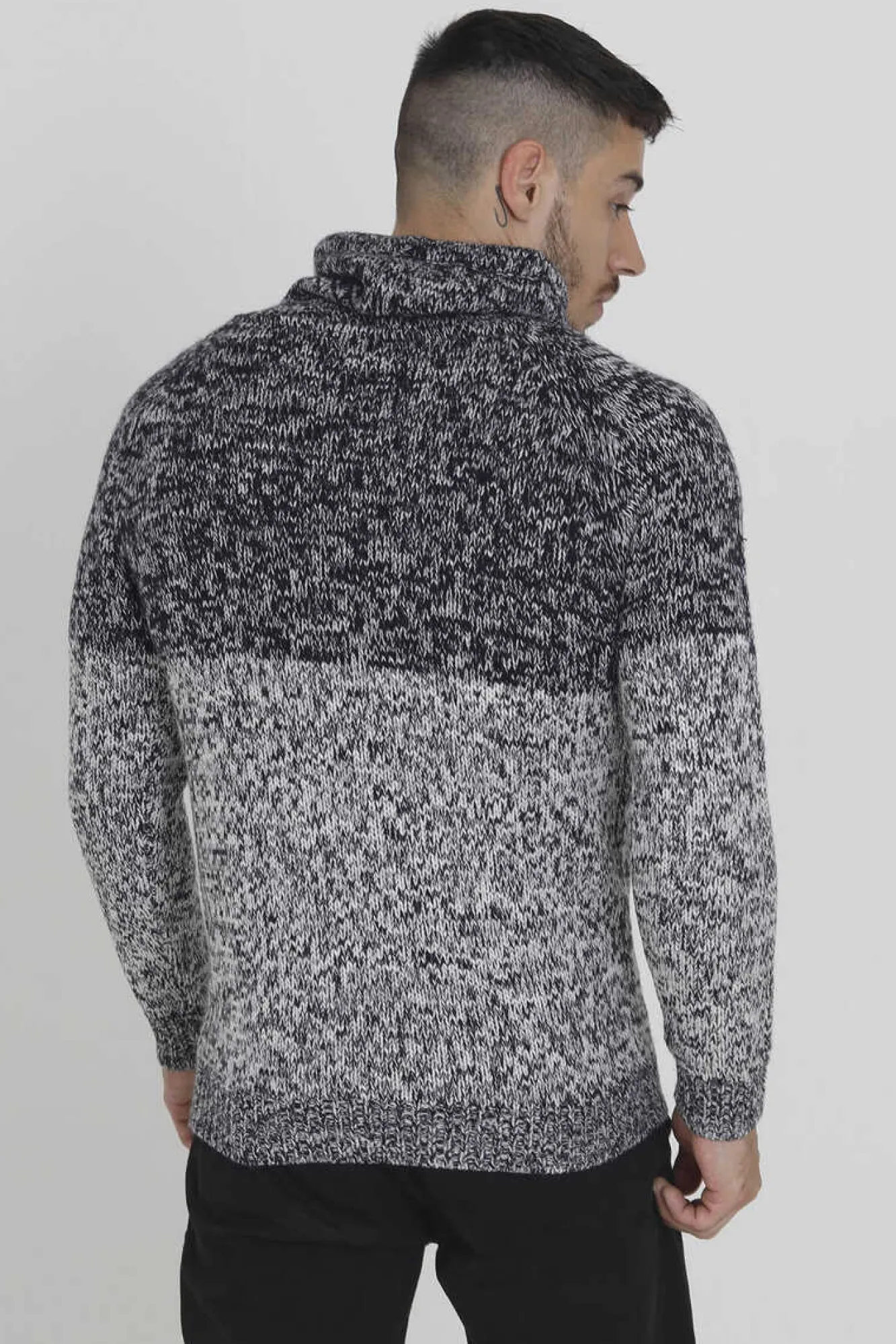 Brave Soul Camisola Com Blocos Jaspeados Marinho New