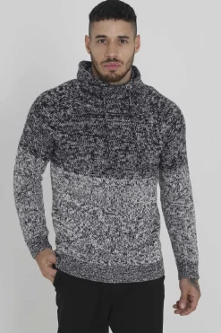 Brave Soul Camisola Com Blocos Jaspeados Marinho New