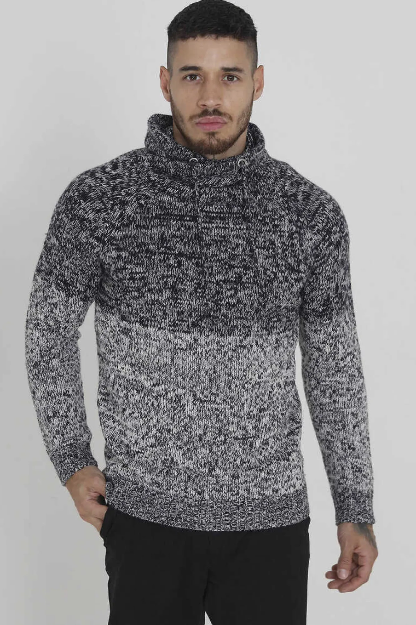 Brave Soul Camisola Com Blocos Jaspeados Marinho New