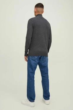 Jack & Jones Camisola Com Fecho-Eclair Cinza Discount