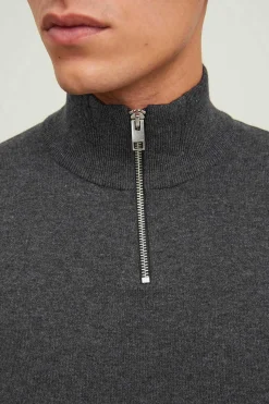 Jack & Jones Camisola Com Fecho-Eclair Cinza Discount