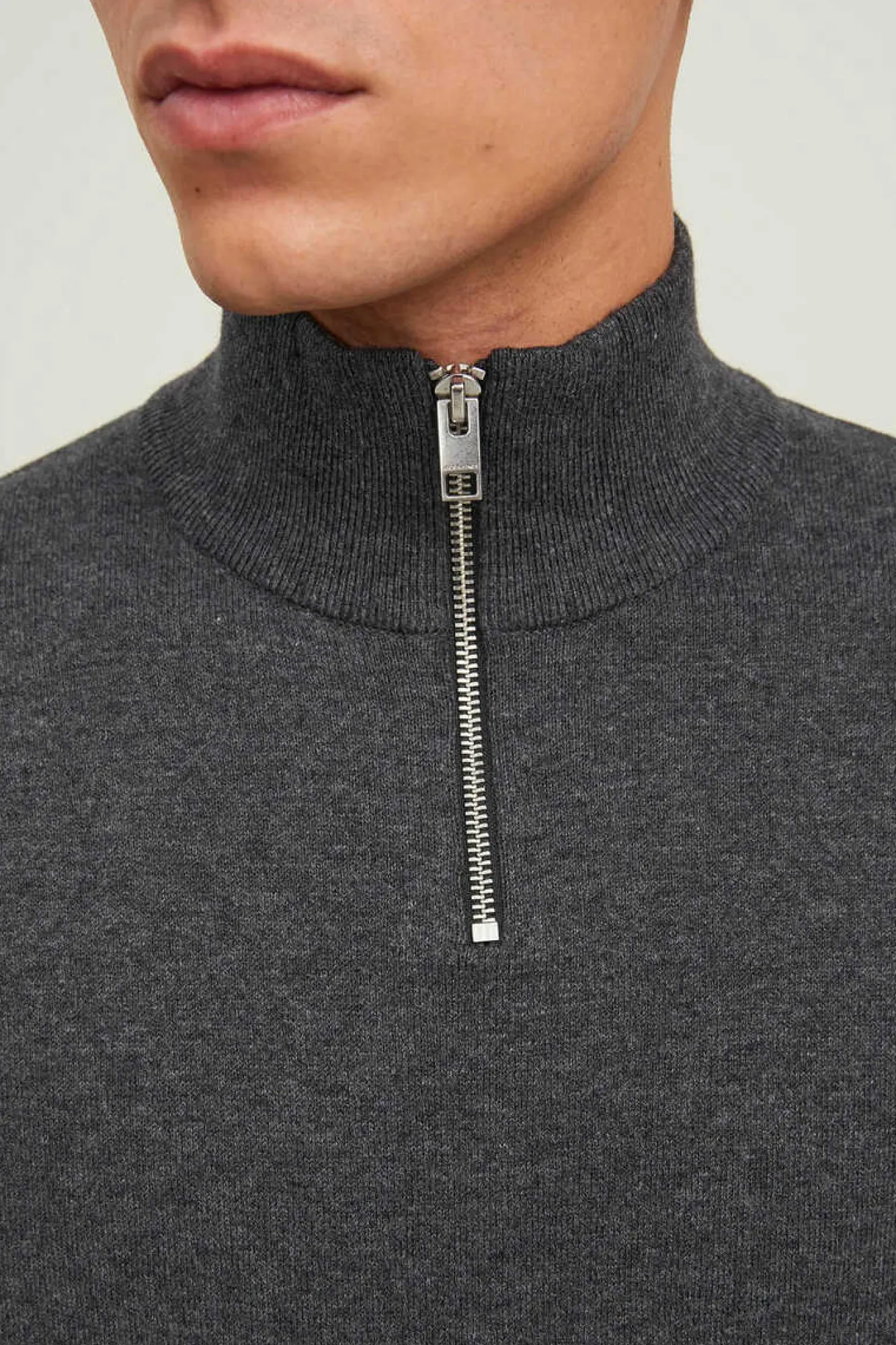 Jack & Jones Camisola Com Fecho-Eclair Cinza Discount