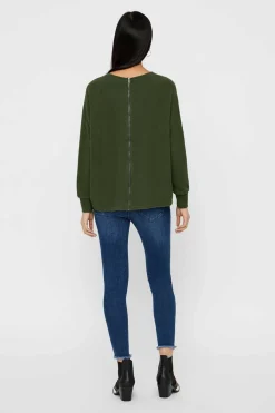 Noisy May Sueteres E Cardigans-Camisola Com Fecho-Eclair Traseiro