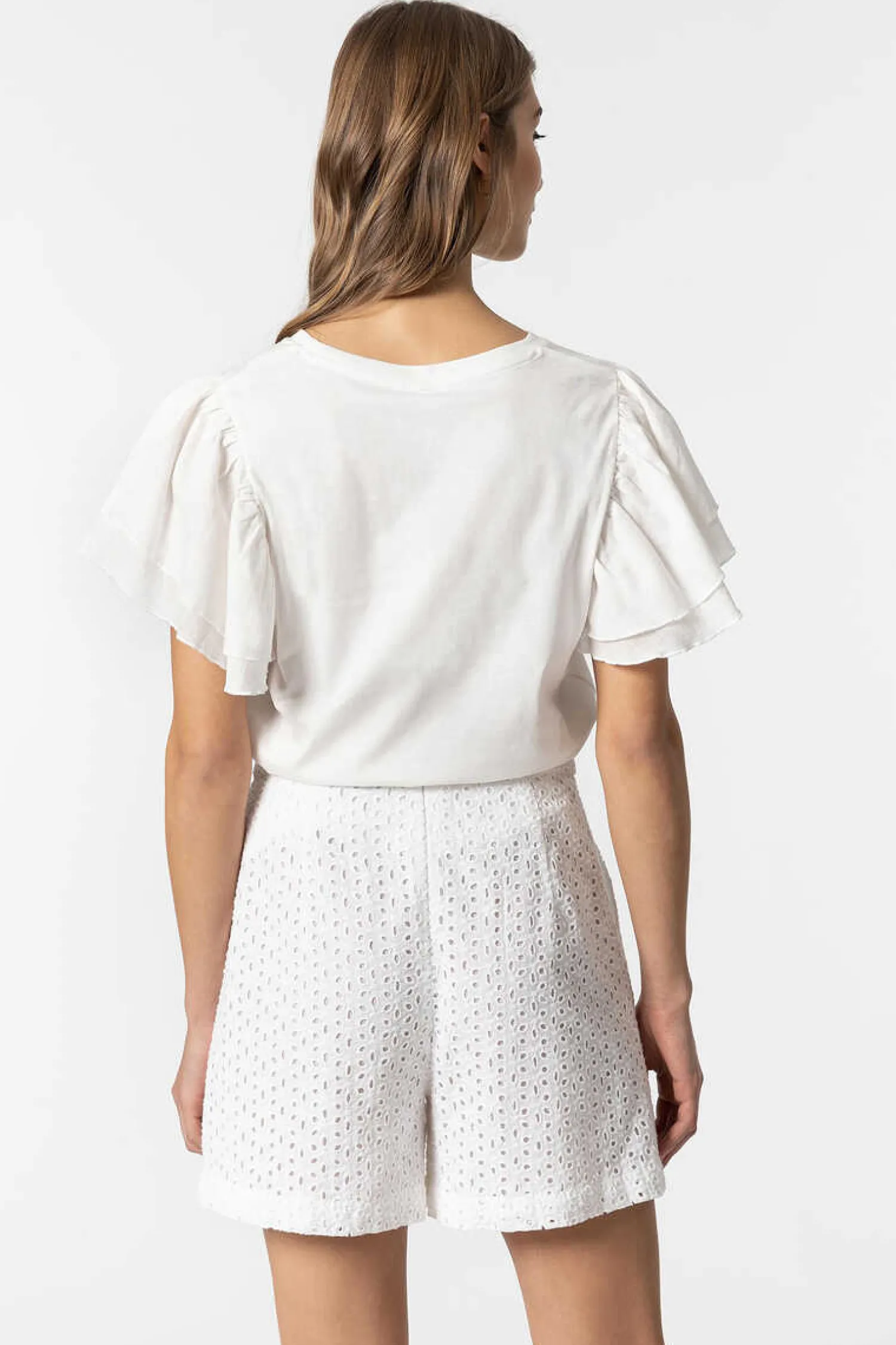 Tiffosi T-Shirts-Camisola Com Folhos E Texto Frontal