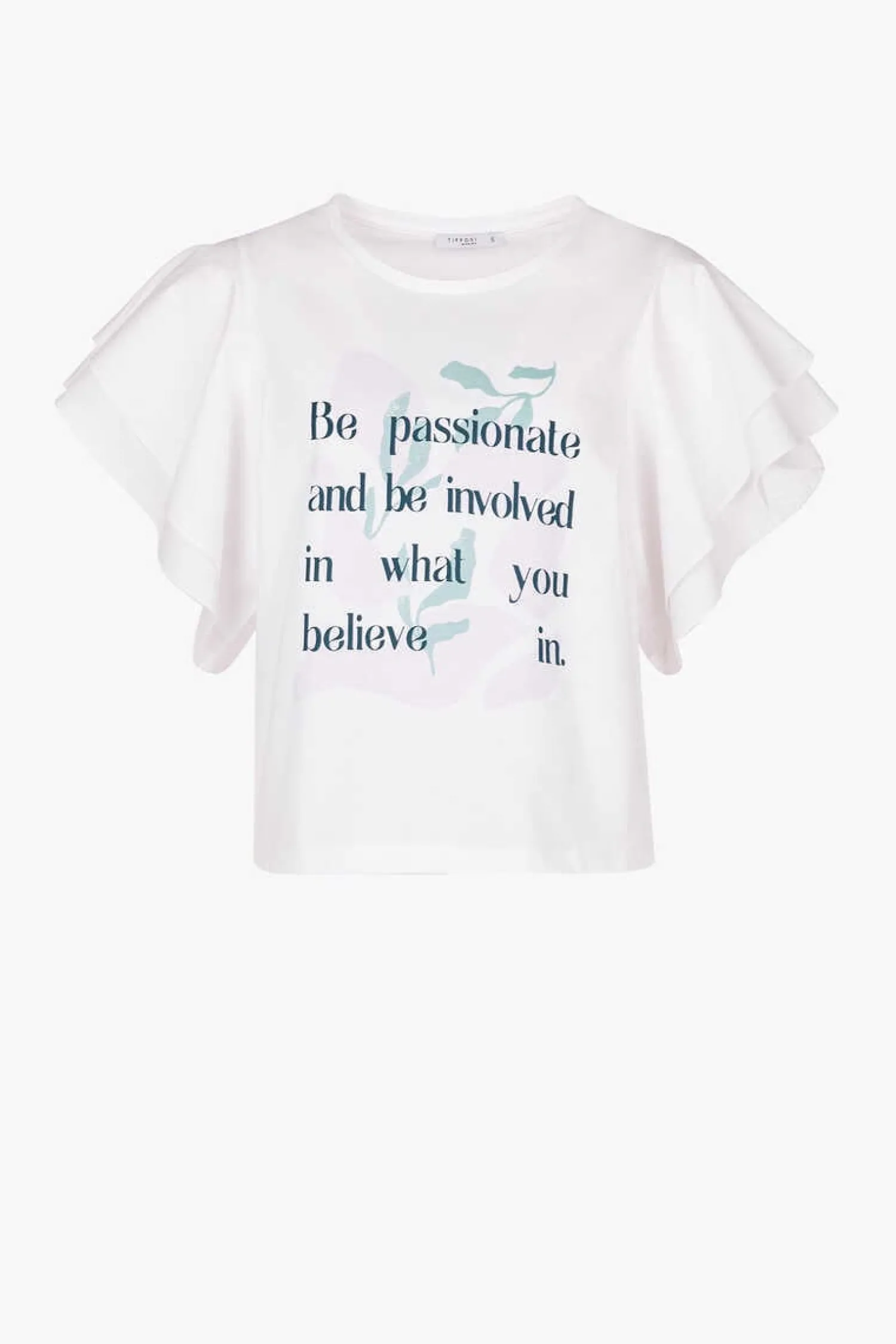Tiffosi T-Shirts-Camisola Com Folhos E Texto Frontal
