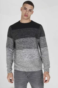 Brave Soul Camisola Com Paineis Jaspeada Marinho Best