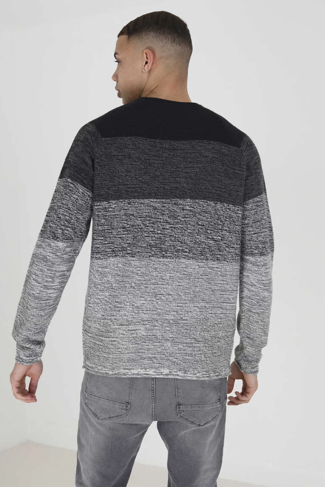 Brave Soul Camisola Com Paineis Jaspeada Marinho Best