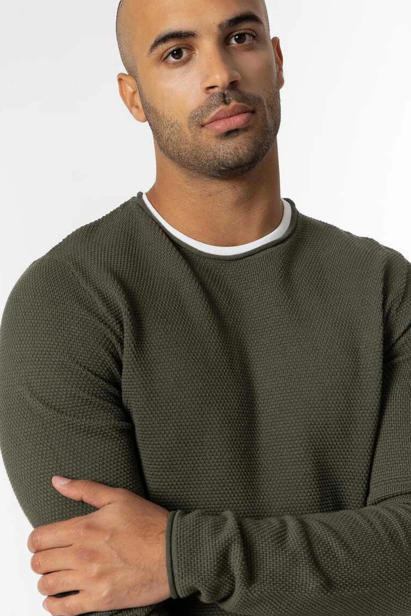 Tiffosi Camisola Combinada Textura Verde