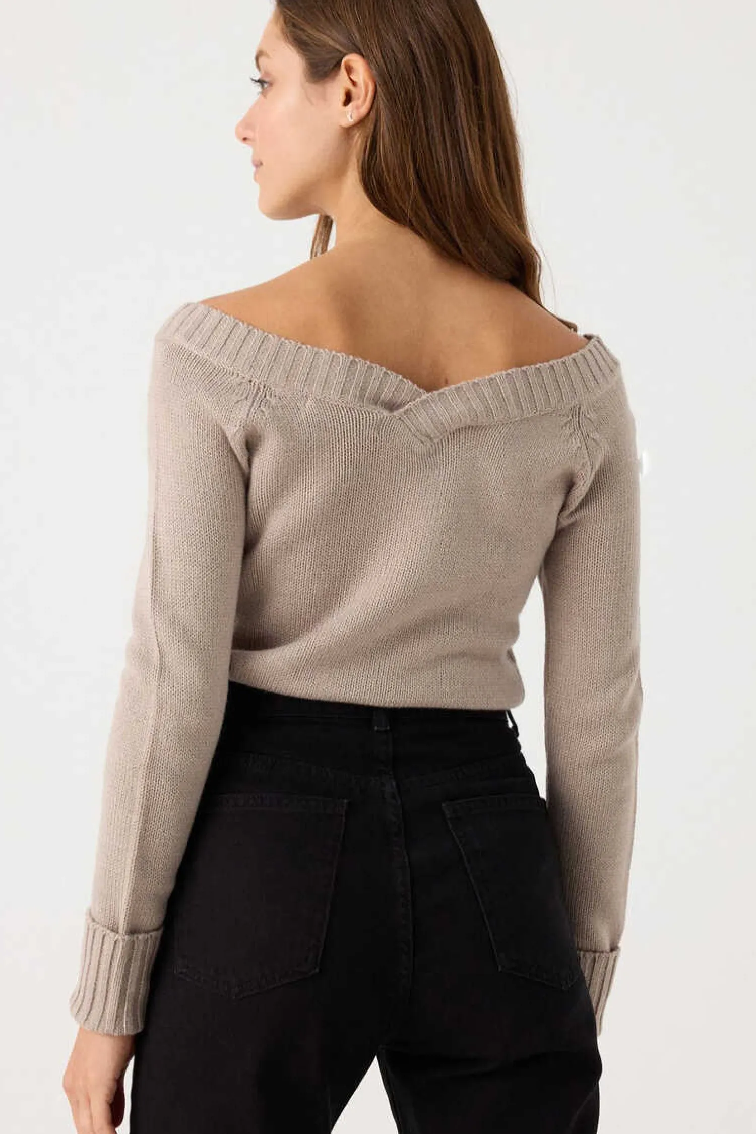 Inside Sueteres E Cardigans-Camisola De Decote Em Bico