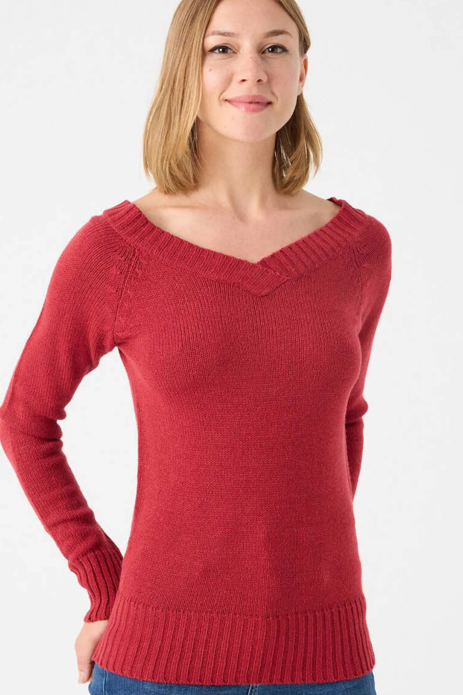 Inside Sueteres E Cardigans-Camisola De Decote Em Bico