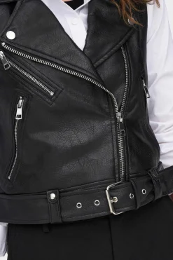 Only Coletes-Camisola De Decote Redondo Mangas Caneladas