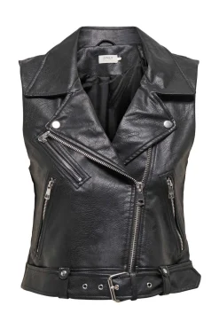 Only Coletes-Camisola De Decote Redondo Mangas Caneladas