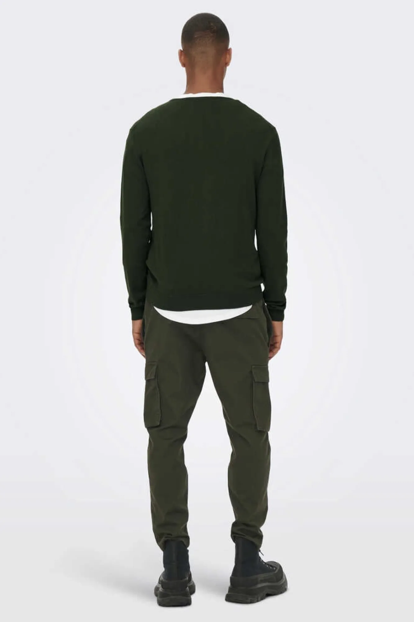 Only & Sons Camisola De Gola Caixa Verde Outlet