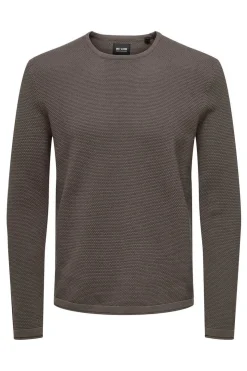 Only & Sons Camisola De Gola Caixa Castanho