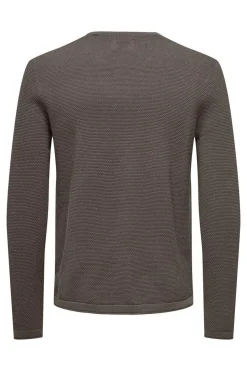 Only & Sons Camisola De Gola Caixa Castanho