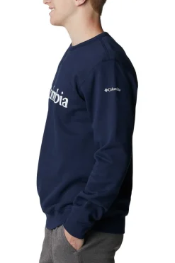 Columbia Camisola De Gola Redonda Com Logo ™ Azul New