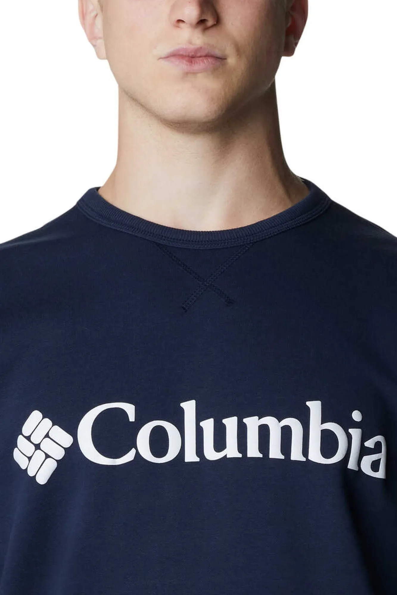 Columbia Camisola De Gola Redonda Com Logo ™ Azul New
