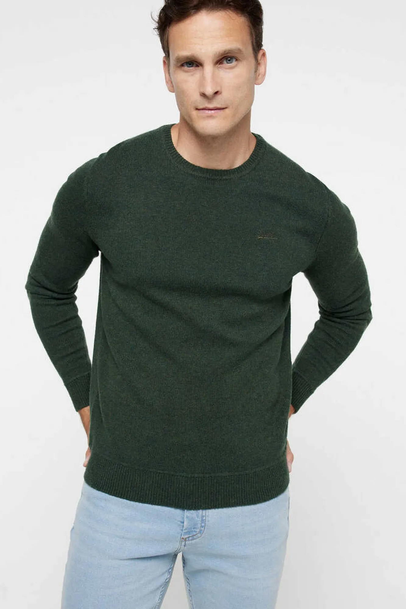 Superdry Camisola De Gola Redonda Com Bordado Essential Oleo Discount