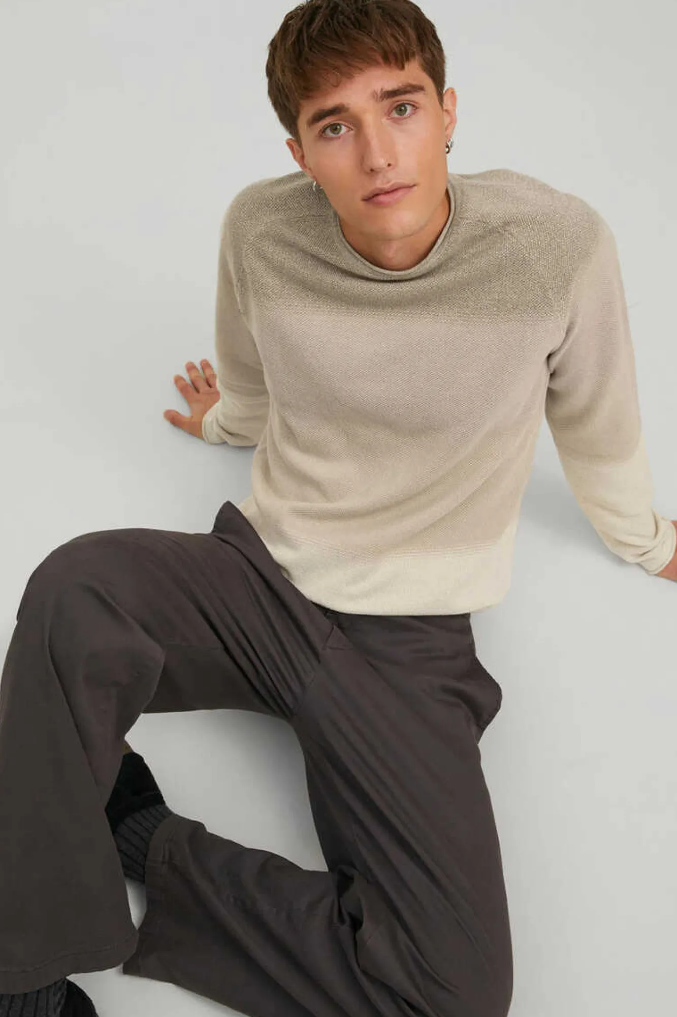 Jack & Jones Camisola De Malha Castanho Clearance