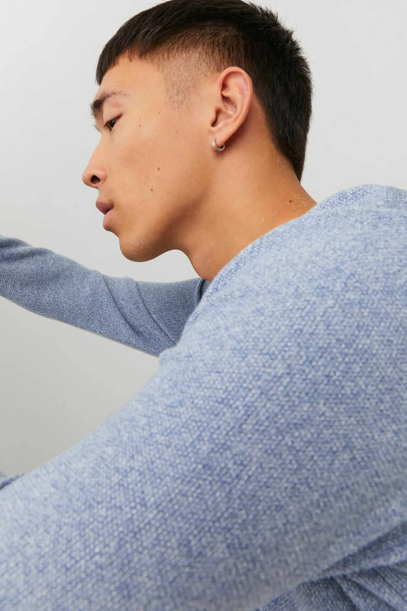 Jack & Jones Camisola De Malha Azulado Hot