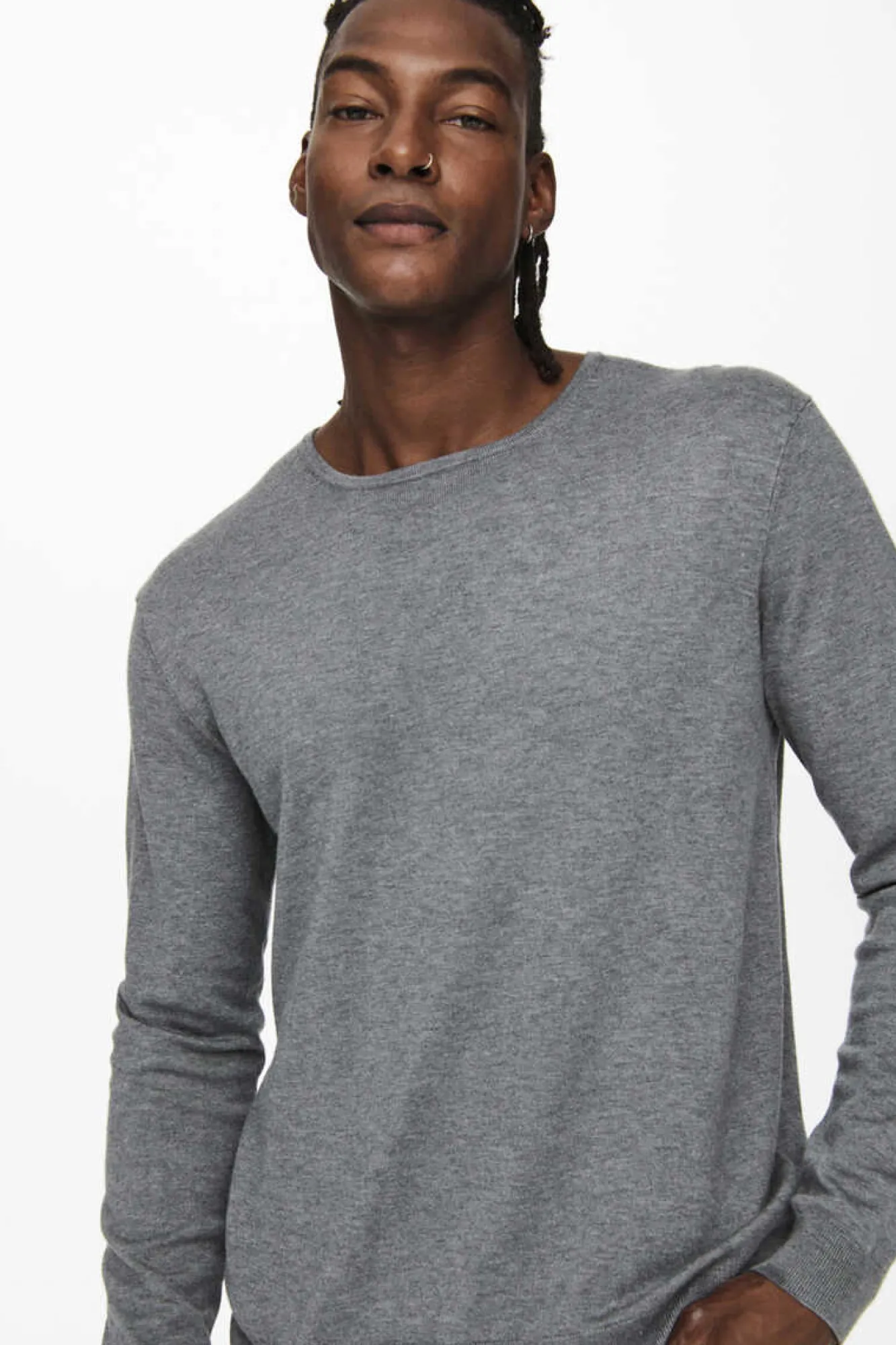 Only & Sons Camisola De Malha Cinza Sale