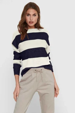 Only Sueteres E Cardigans-Camisola De Malha As Riscas