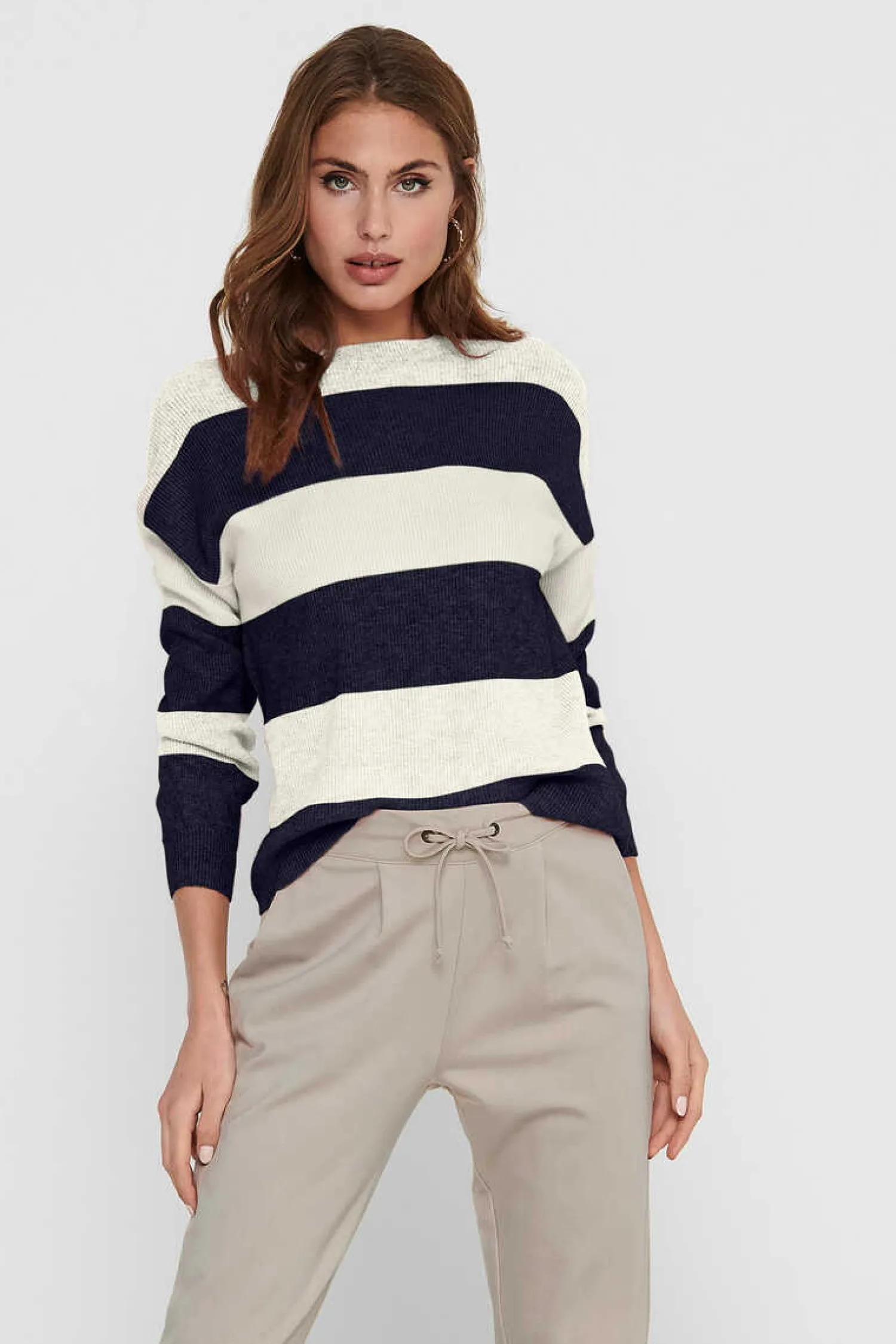 Only Sueteres E Cardigans-Camisola De Malha As Riscas