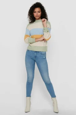 Only Sueteres E Cardigans-Camisola De Malha As Riscas