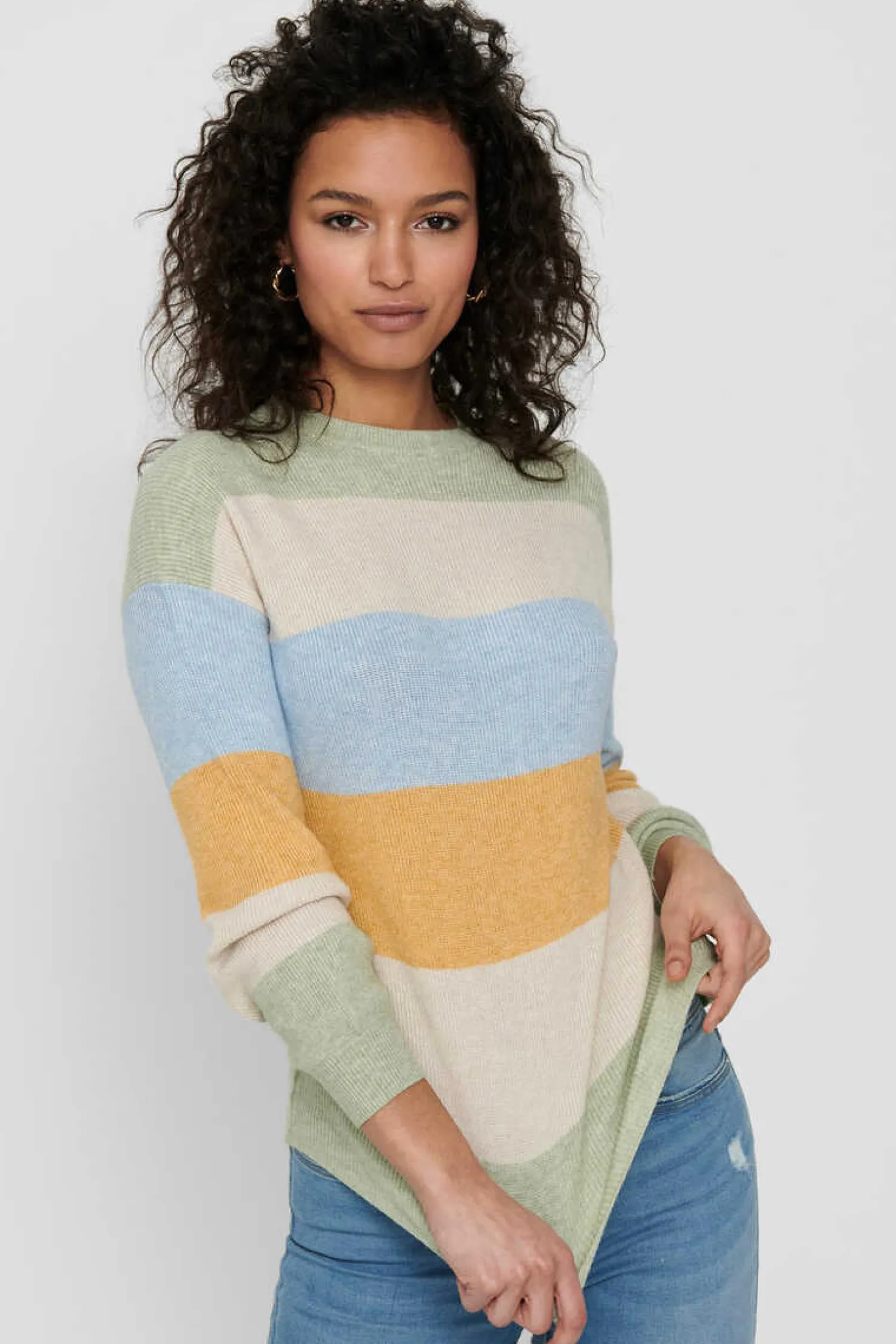 Only Sueteres E Cardigans-Camisola De Malha As Riscas