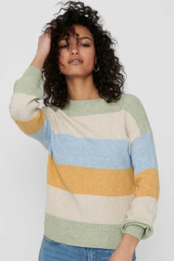 Only Sueteres E Cardigans-Camisola De Malha As Riscas