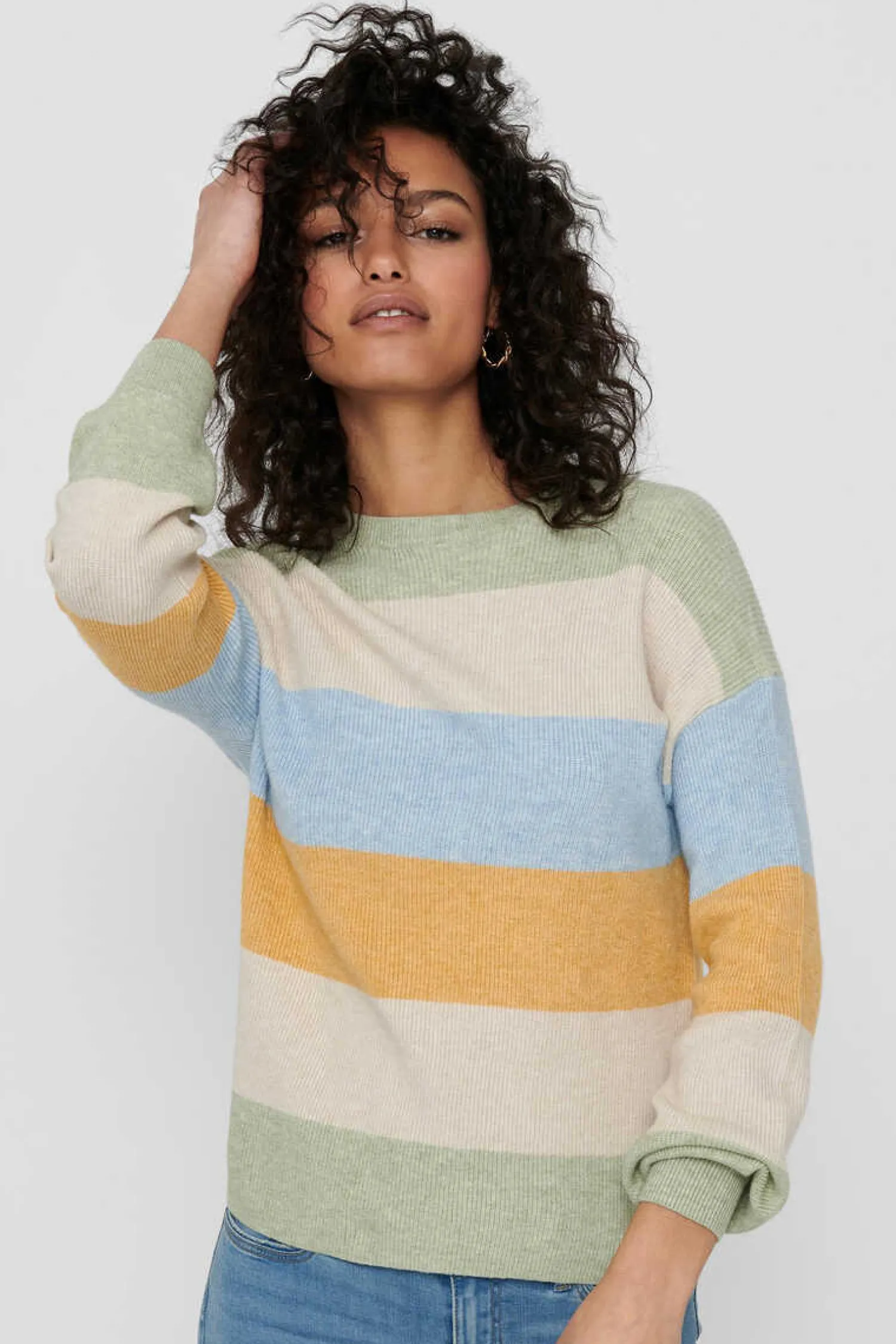 Only Sueteres E Cardigans-Camisola De Malha As Riscas