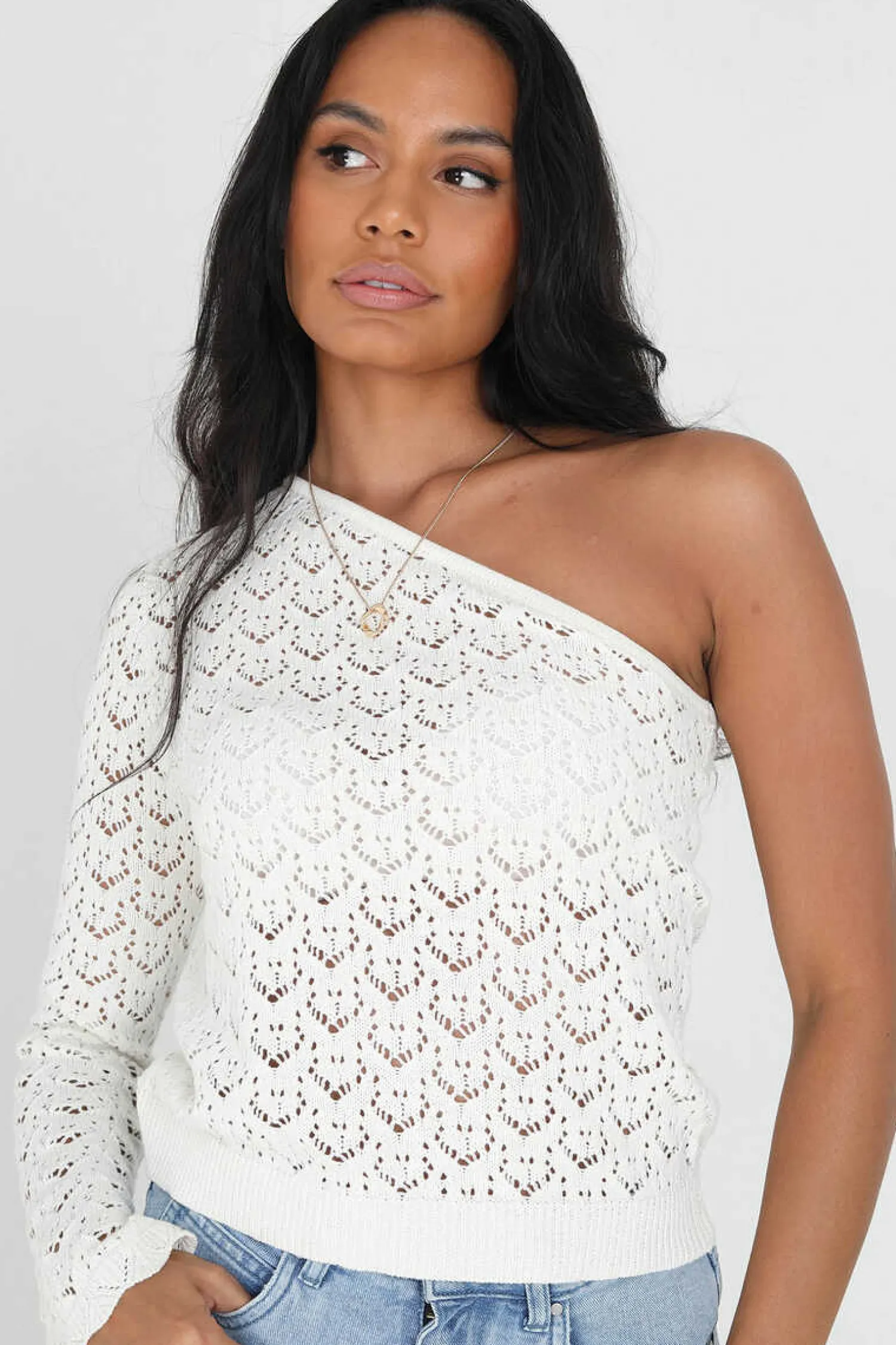 Brave Soul Sueteres E Cardigans-Camisola De Malha Assimetrica.