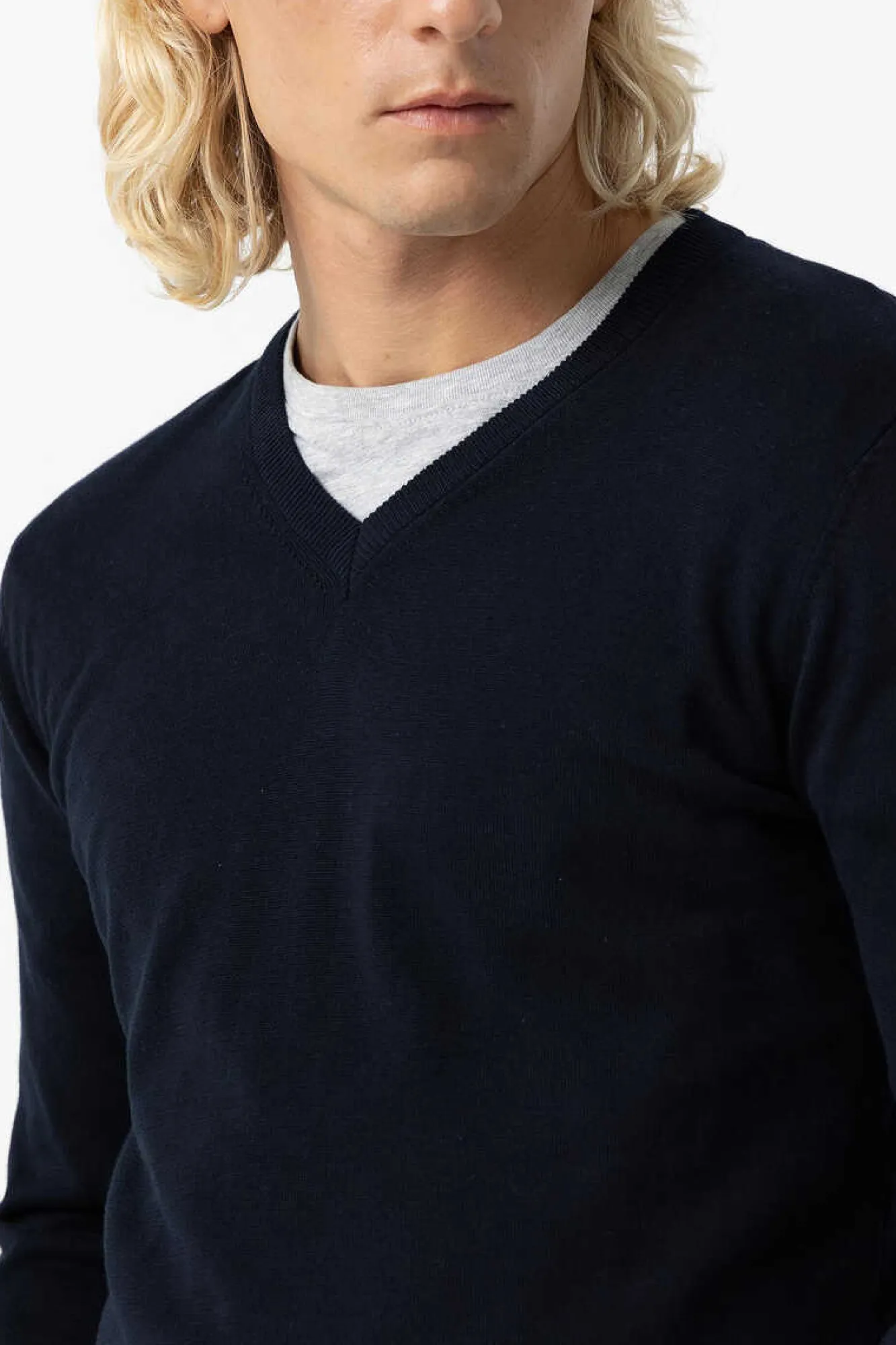 Tiffosi Camisola De Malha Basica Azul Aco Discount