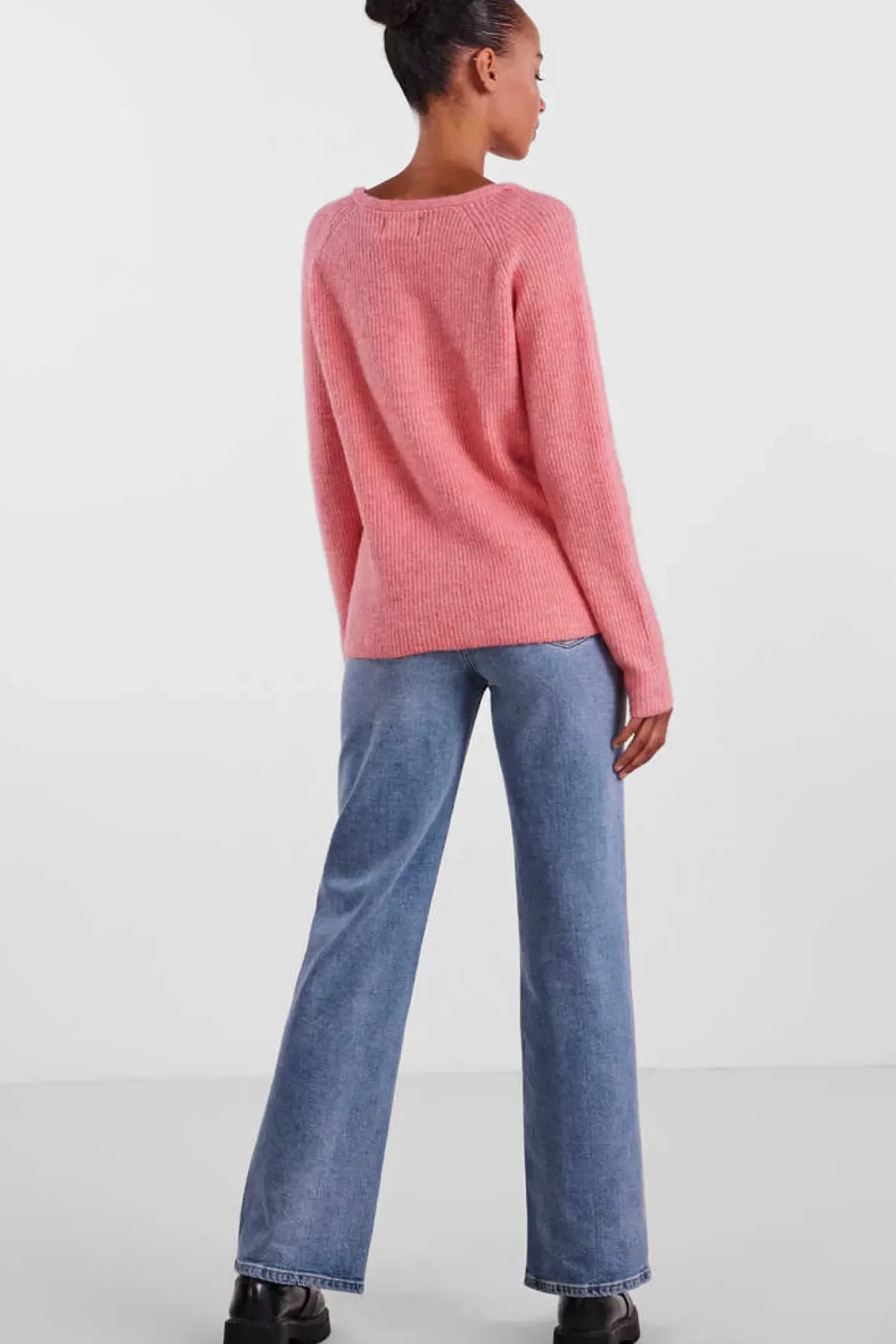 Pieces Sueteres E Cardigans-Camisola De Malha Canelada