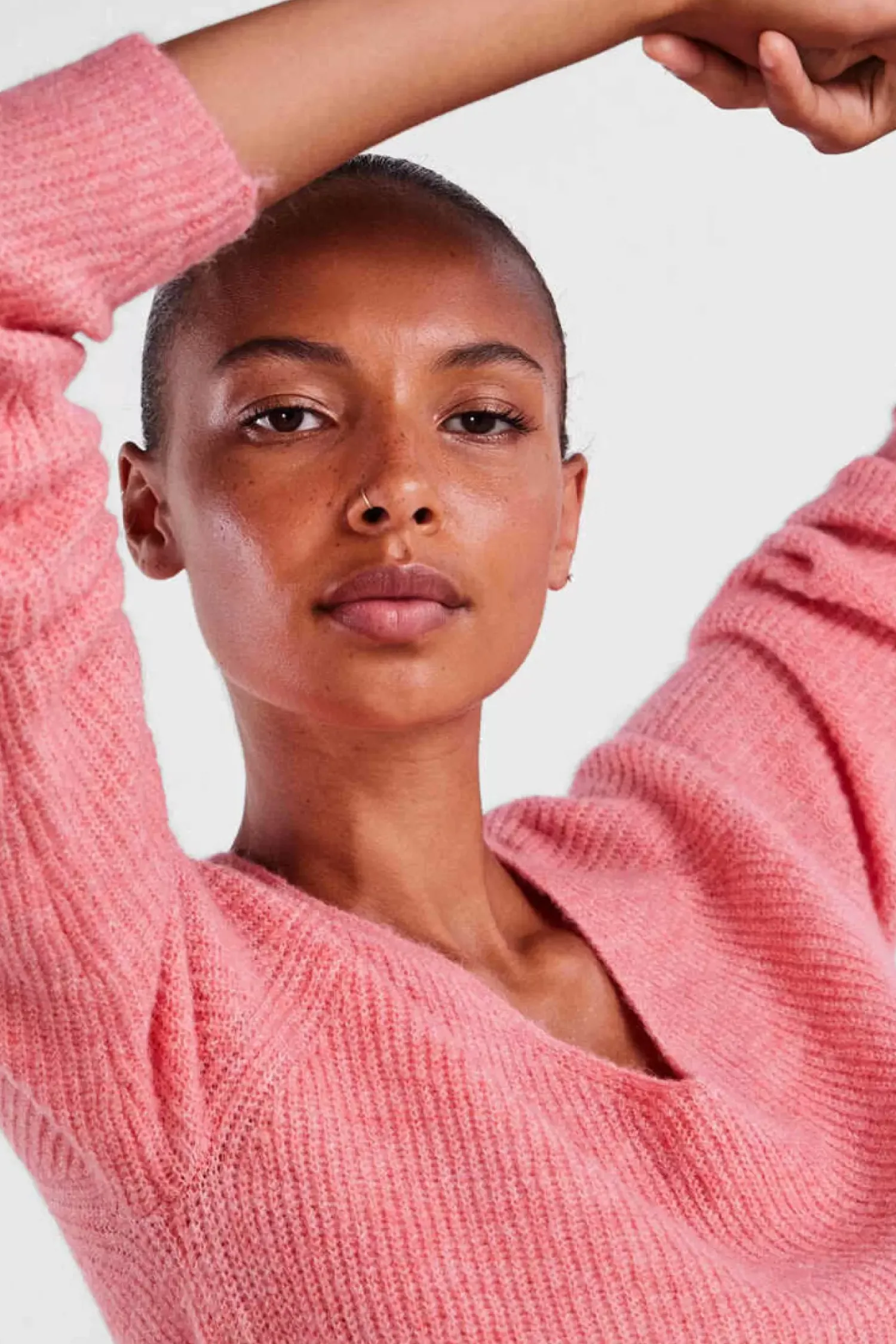 Pieces Sueteres E Cardigans-Camisola De Malha Canelada