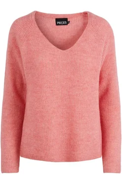 Pieces Sueteres E Cardigans-Camisola De Malha Canelada