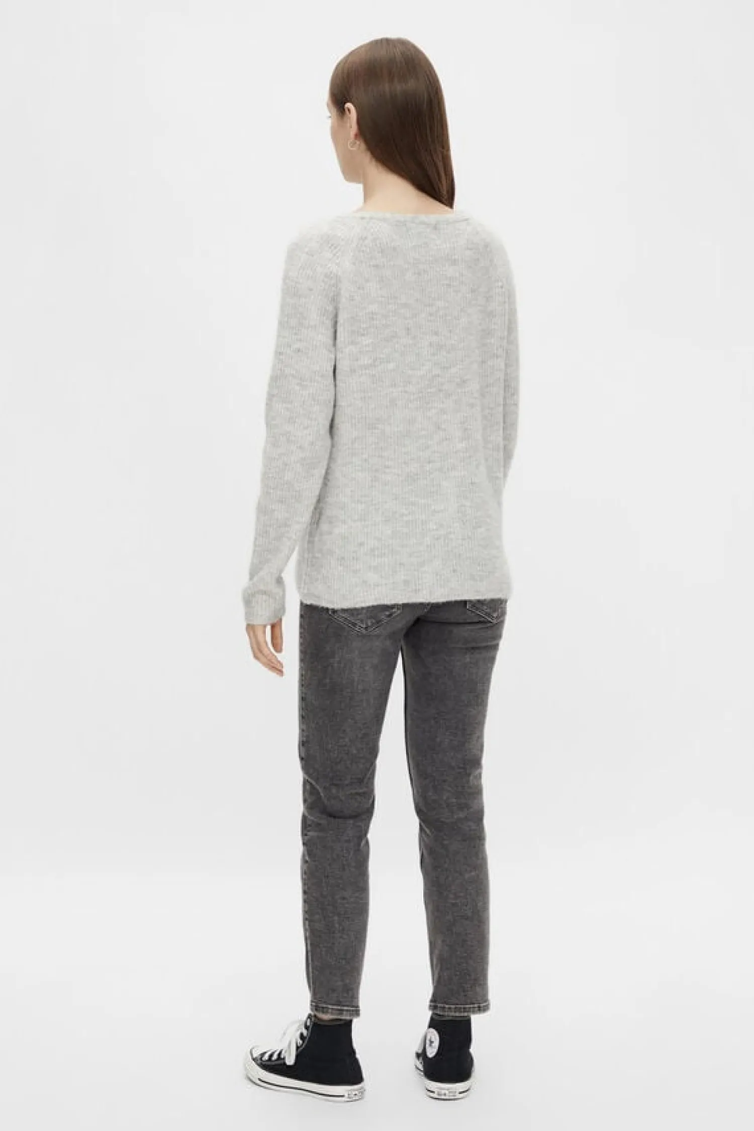 Pieces Sueteres E Cardigans-Camisola De Malha Canelada