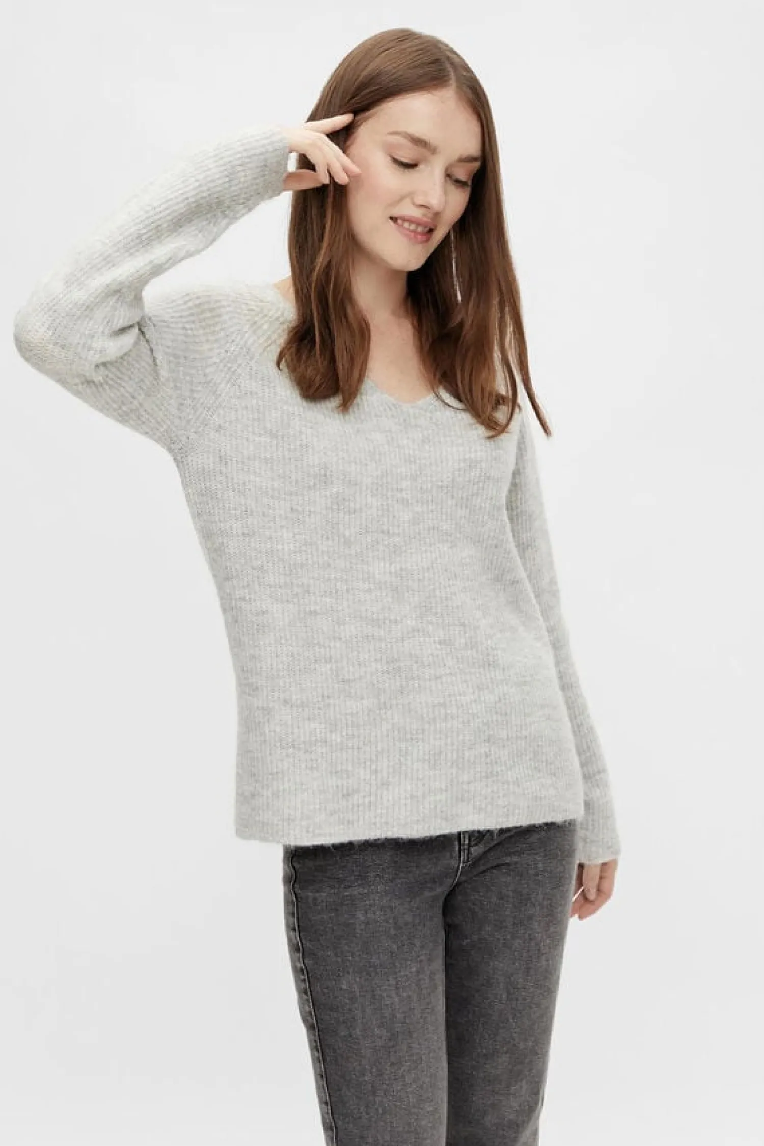 Pieces Sueteres E Cardigans-Camisola De Malha Canelada