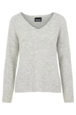 Pieces Sueteres E Cardigans-Camisola De Malha Canelada