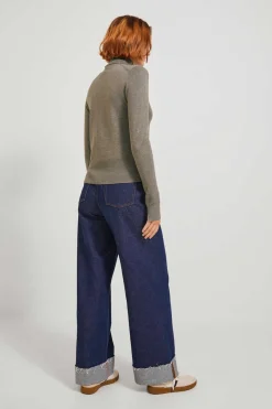 Jack & Jones Sueteres E Cardigans-Camisola De Malha Com Gola Dobrada