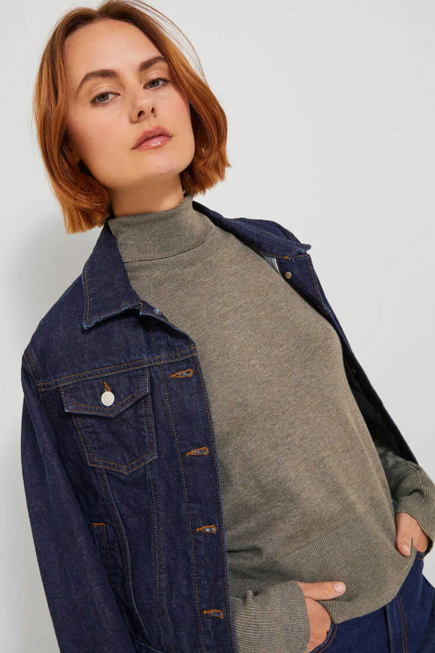 Jack & Jones Sueteres E Cardigans-Camisola De Malha Com Gola Dobrada