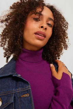 Jack & Jones Sueteres E Cardigans-Camisola De Malha Com Gola Dobrada