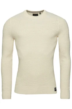 Superdry Camisola De Malha De Gola Redonda E Textura Cru Clearance