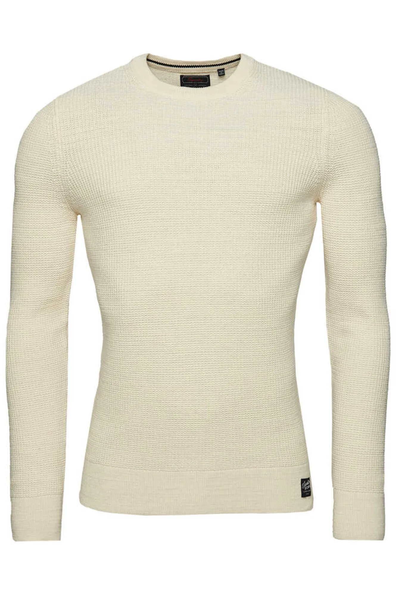 Superdry Camisola De Malha De Gola Redonda E Textura Cru Clearance