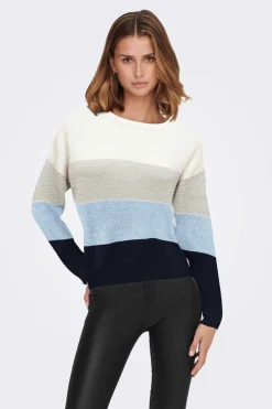 JDY Sueteres E Cardigans-Camisola De Malha Em Bloco De Cor