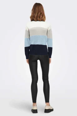 JDY Sueteres E Cardigans-Camisola De Malha Em Bloco De Cor