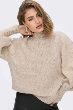 Only Sueteres E Cardigans-Camisola De Malha Gola Alta