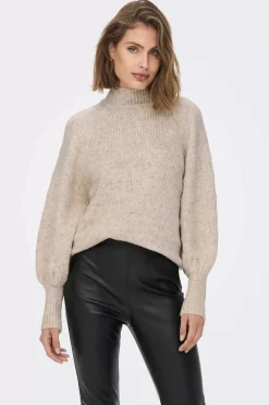 Only Sueteres E Cardigans-Camisola De Malha Gola Alta