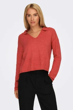 JDY Sueteres E Cardigans-Camisola De Malha Gola Polo