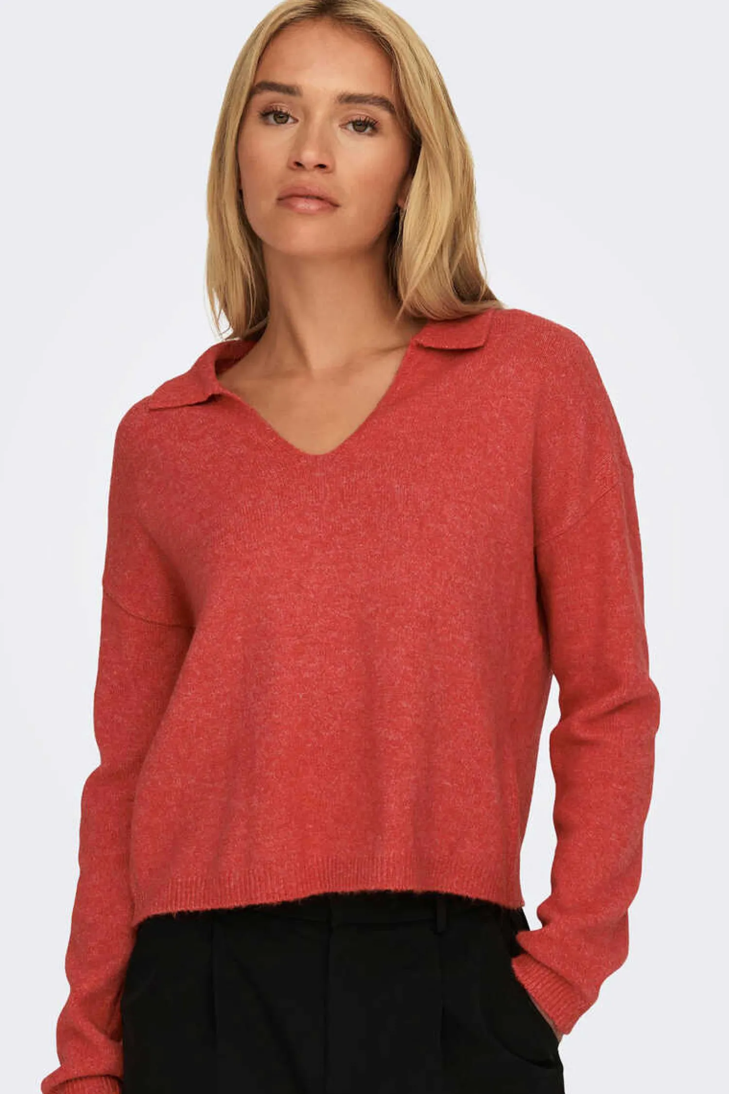 JDY Sueteres E Cardigans-Camisola De Malha Gola Polo